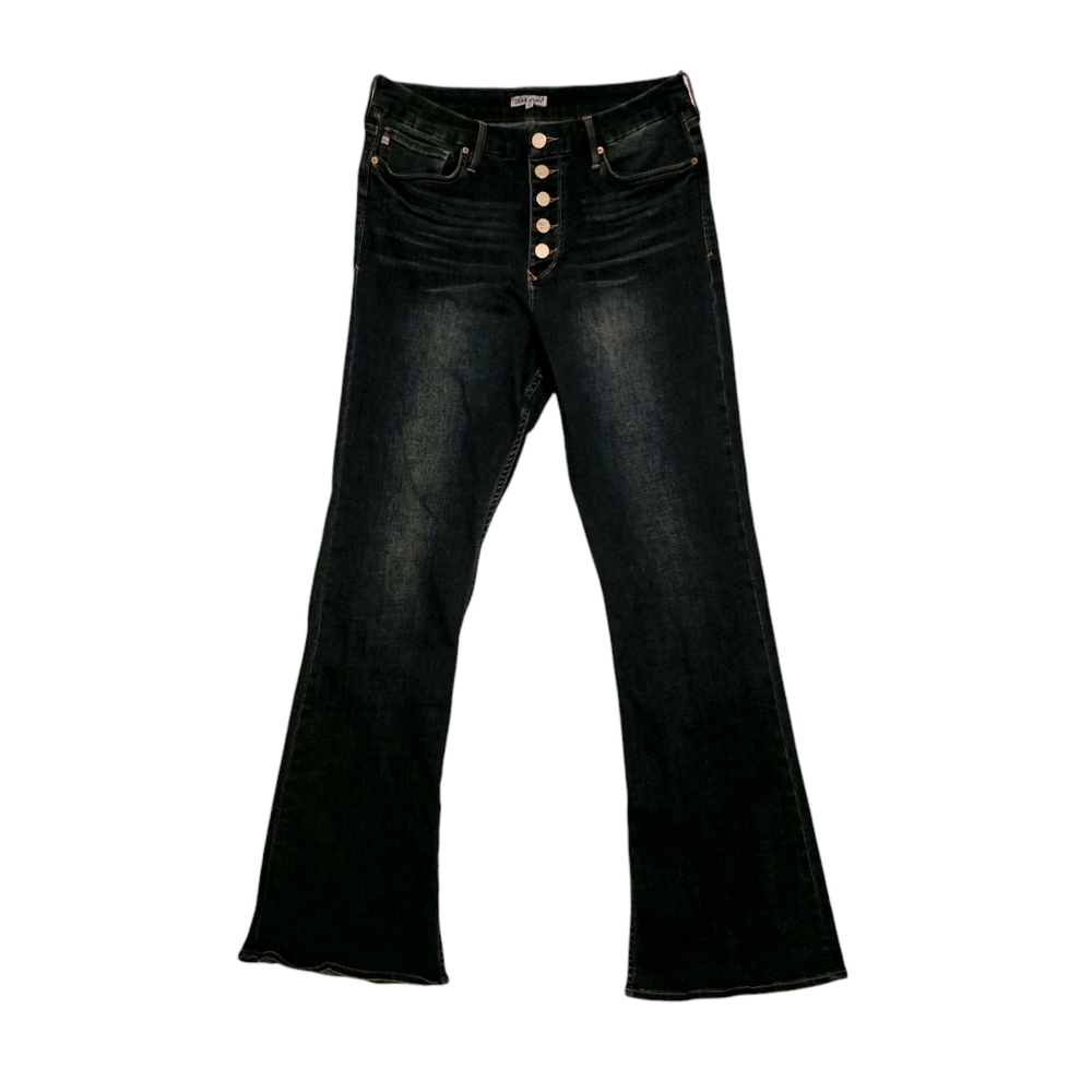 EUC Dear John Women's Button-fly Flared Leg w/a slit, Size 31